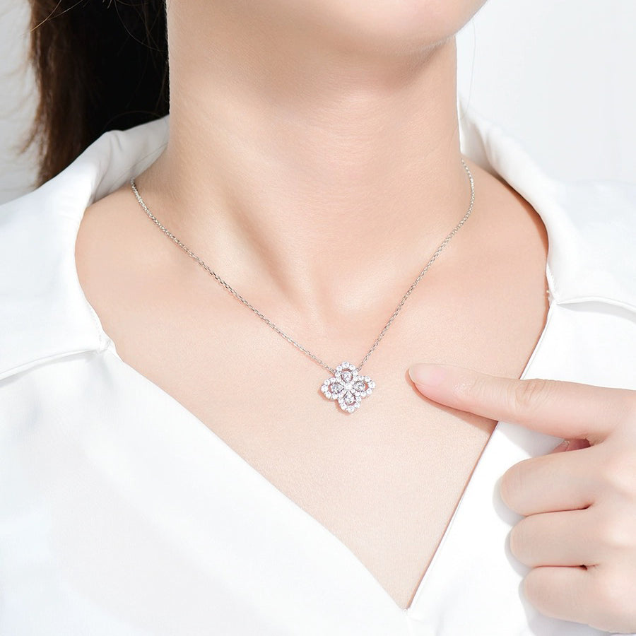 [moco jewelrys]LOOP NECKLACE FULL MOTIF DIAMOND 16MM MULTIPLE COLORS
