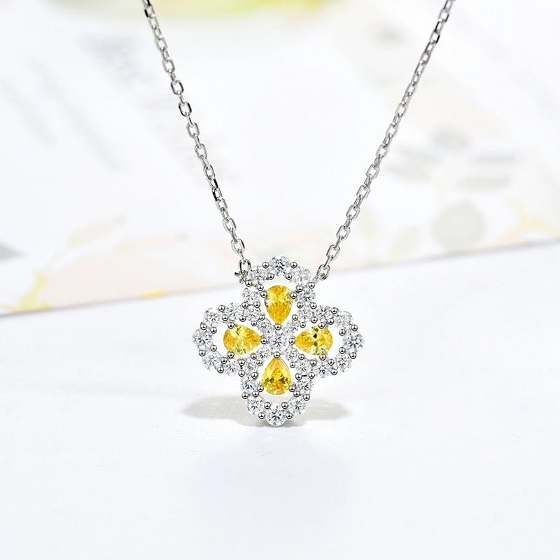 [moco jewelrys]LOOP NECKLACE FULL MOTIF DIAMOND 16MM MULTIPLE COLORS