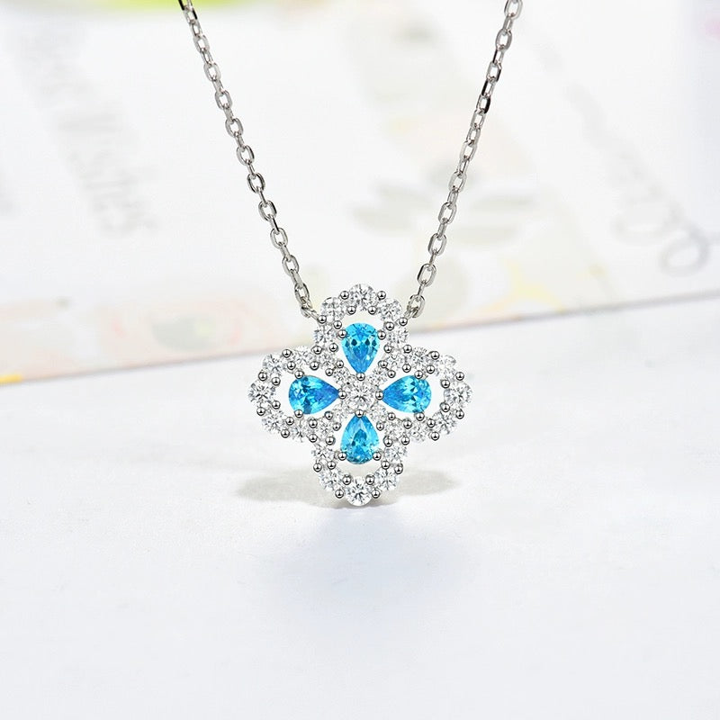 [moco jewelrys]LOOP NECKLACE FULL MOTIF DIAMOND 16MM MULTIPLE COLORS