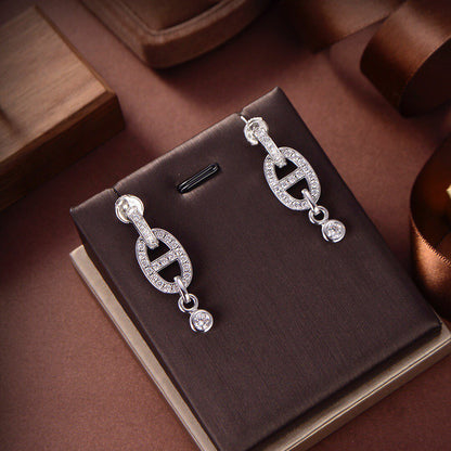 [moco jewelrys]HM CHAINE DIAMOND EARRINGS