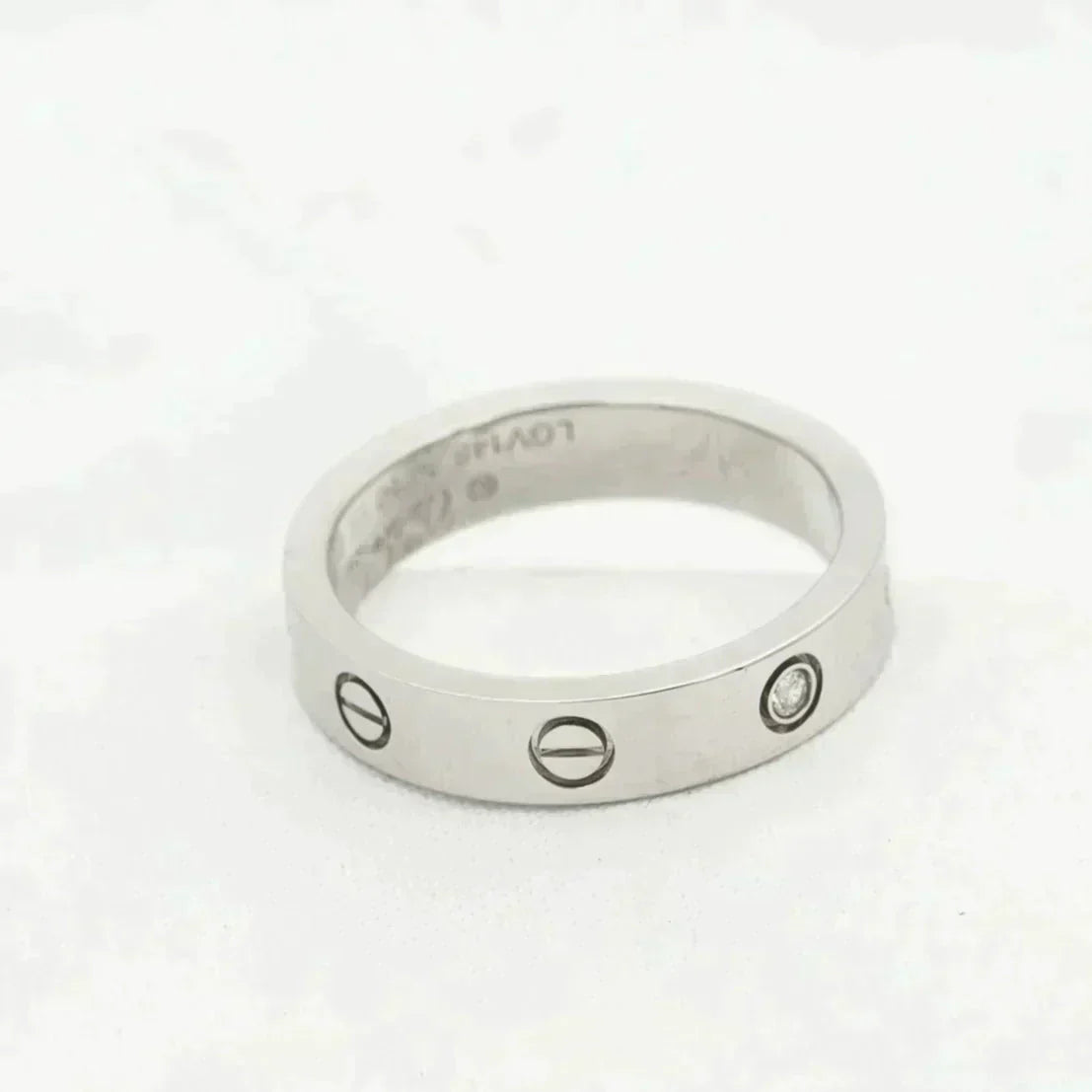 [moco jewelrys]LOVE RING 4MM 1 DIAMOND SILVER