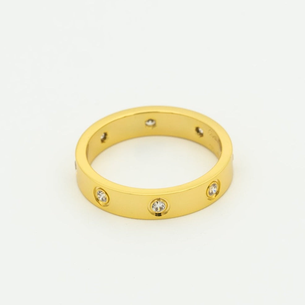 [moco jewelrys]LOVE RING 3.6MM 8 DIAMONDS