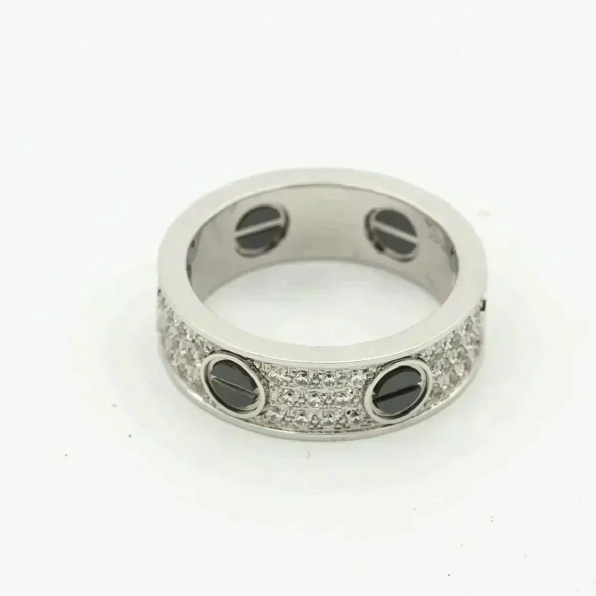 [moco jewelrys]LOVE RING 5.5MM DIAMONDS PAVED CERAMIC