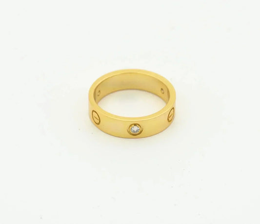 [moco jewelrys]LOVE RING 4MM 1 DIAMOND GOLD