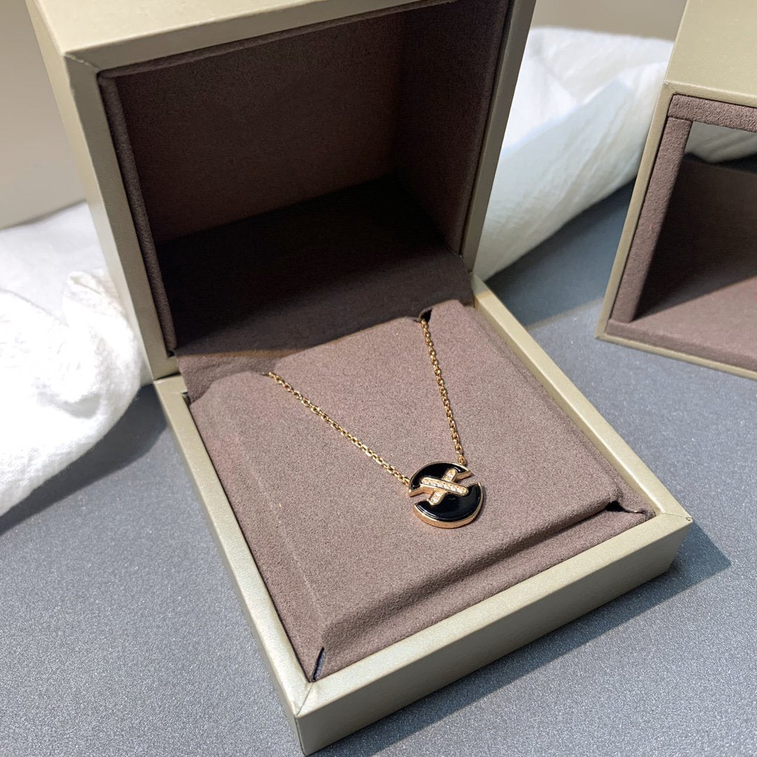 [moco jewelrys]JEUX DE PINK GOLD DIAMOND NECKLACE