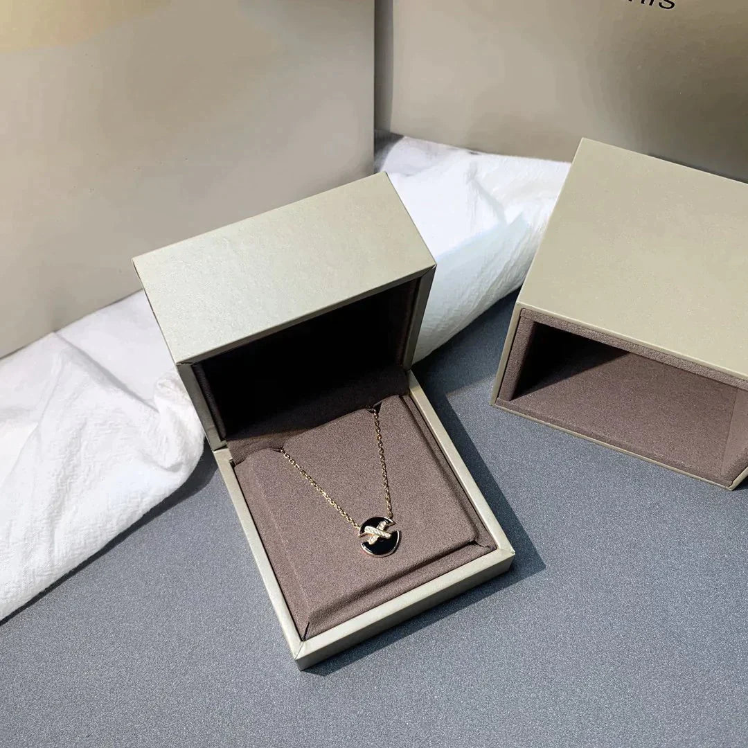 [moco jewelrys]JEUX DE ROSE GOLD DIAMOND NECKLACE