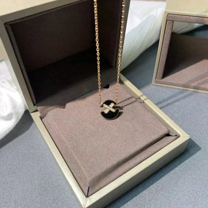[moco jewelrys]JEUX DE ROSE GOLD DIAMOND NECKLACE