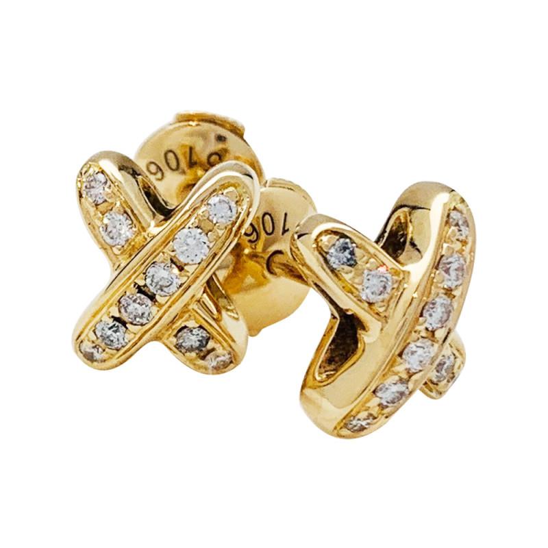 [moco jewelrys]JEUX DE GOLD DIAMOND EARRINGS