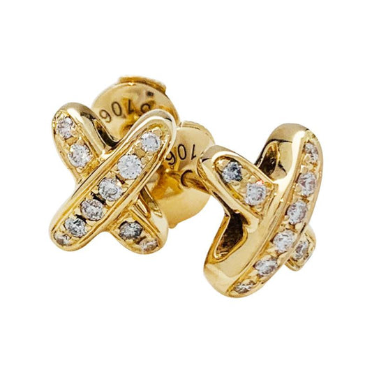 [moco jewelrys]JEUX DE GOLD DIAMOND EARRINGS