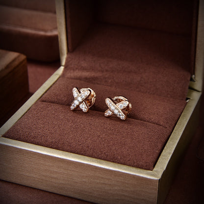 [moco jewelrys]JEUX DE GOLD DIAMOND EARRINGS