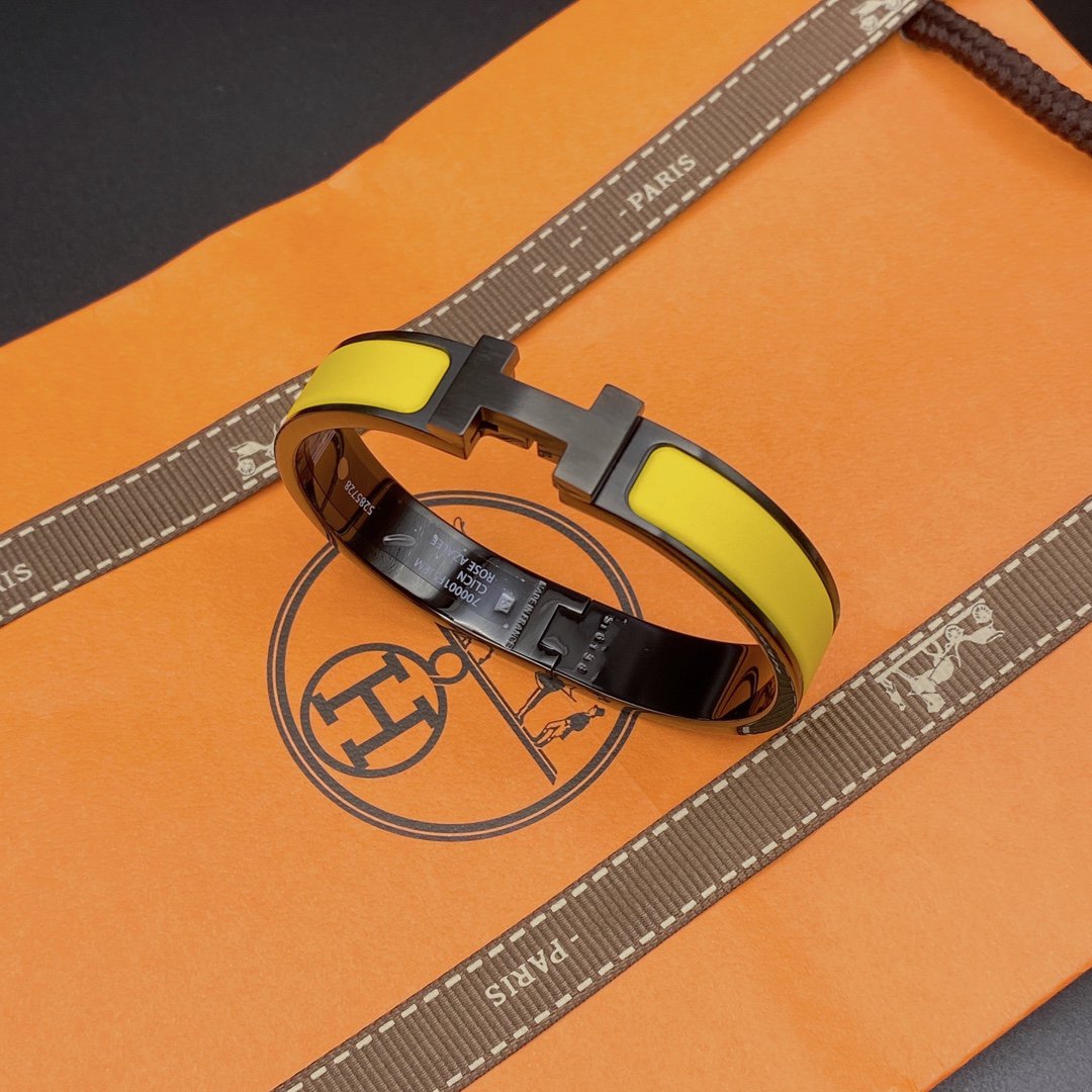 [moco jewelrys]CLIC HM SO BLACK YELLOW BRACELET