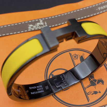 [moco jewelrys]CLIC HM SO BLACK YELLOW BRACELET