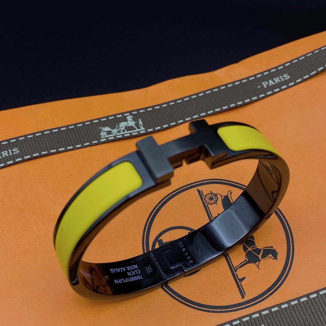 [moco jewelrys]CLIC HM SO BLACK YELLOW BRACELET