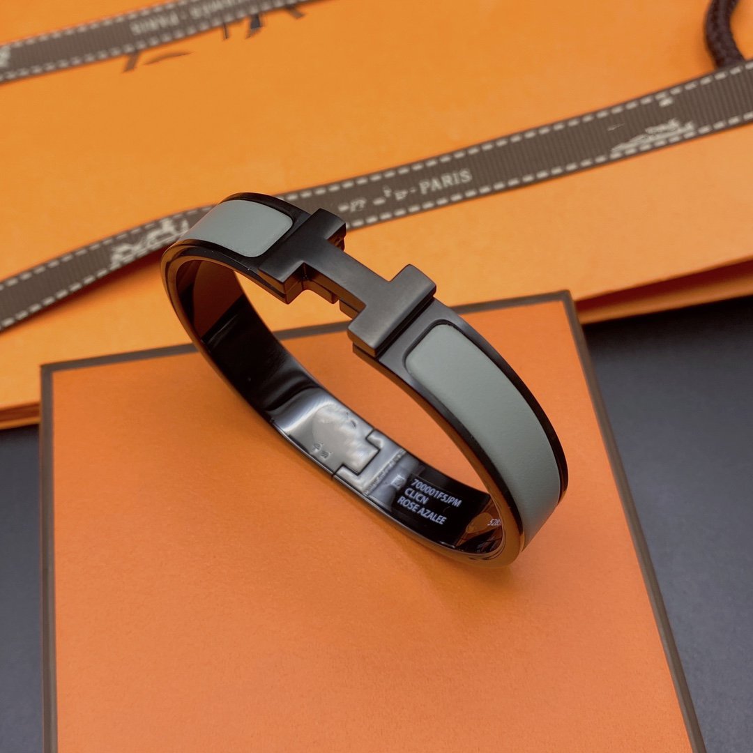[moco jewelrys]CLIC HM SO BLACK GREY BRACELET