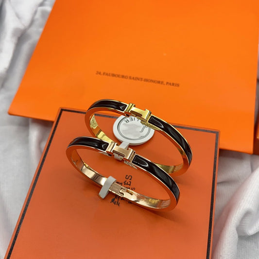 [moco jewelrys]CLASSIC HM CLIC BLACK 8MM ENAMEL BRACELET