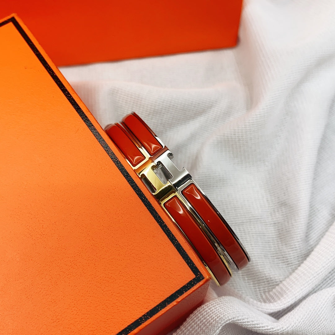 [moco jewelrys]CLASSIC HM CLIC RED 8MM ENAMEL BRACELET
