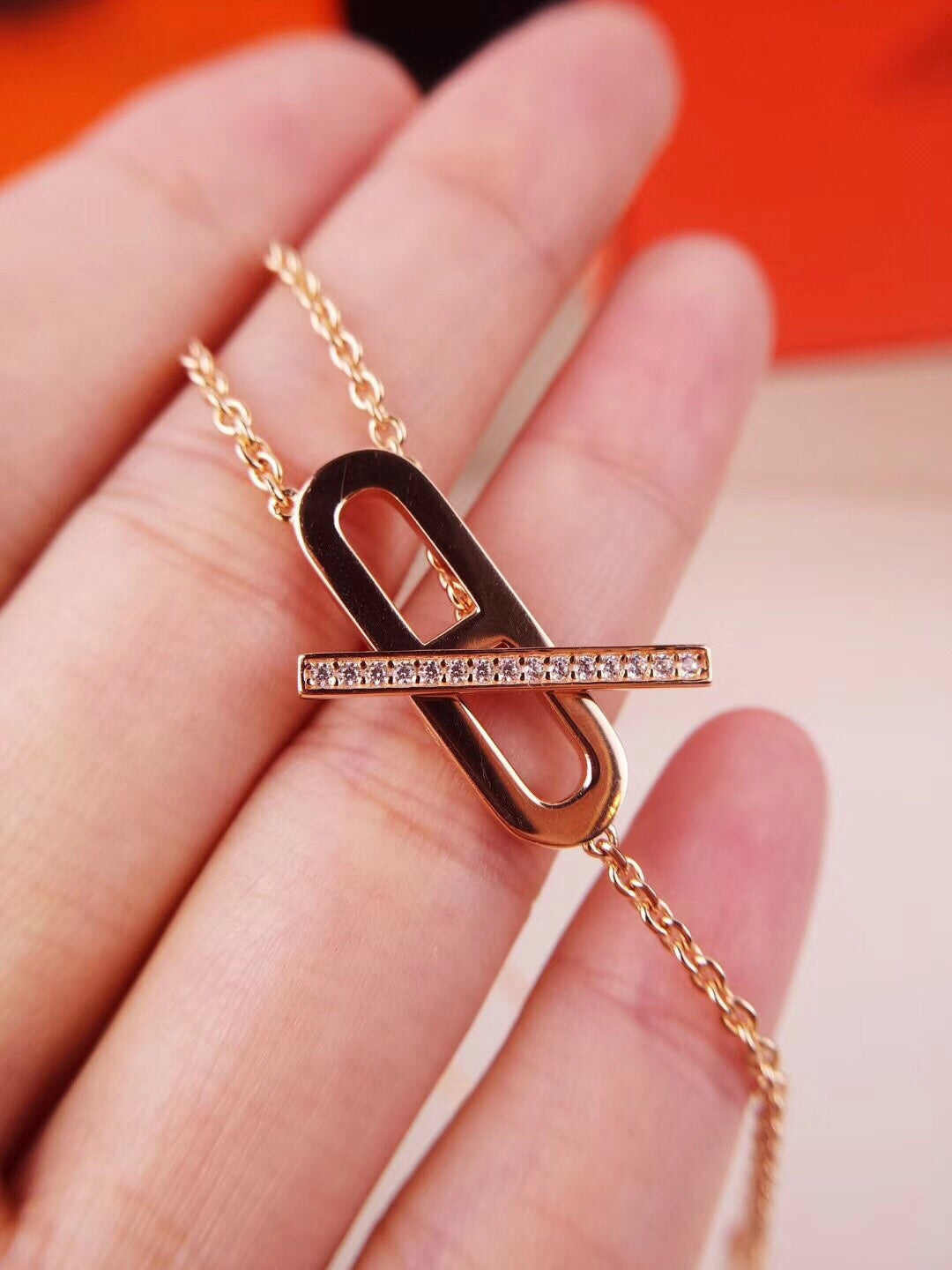 [moco jewelrys]HM FIRE PIG NOSE NECKLACE TRENDY STREET