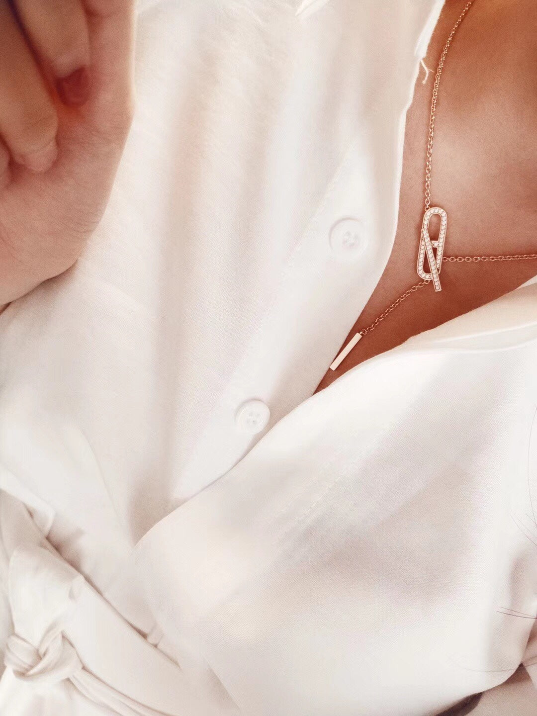 [moco jewelrys]HM FIRE PIG NOSE NECKLACE TRENDY STREET