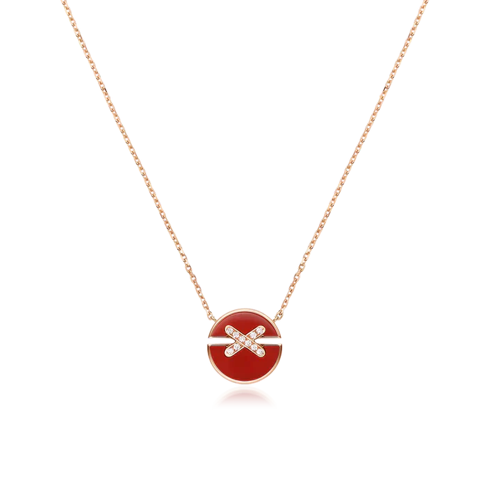 [moco jewelrys]JEUX DE ROSE GOLD DIAMOND NECKLACE