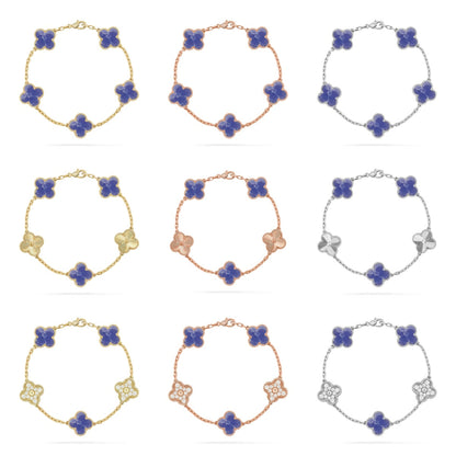 [Moco jewelrys]CLOVER 5 MOTIF BLUE VEINS BRACELET COLLECTION
