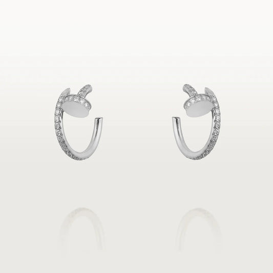 [moco jewelrys]JUSTE EARRINGS 12.75MM SILVER DIAMOND
