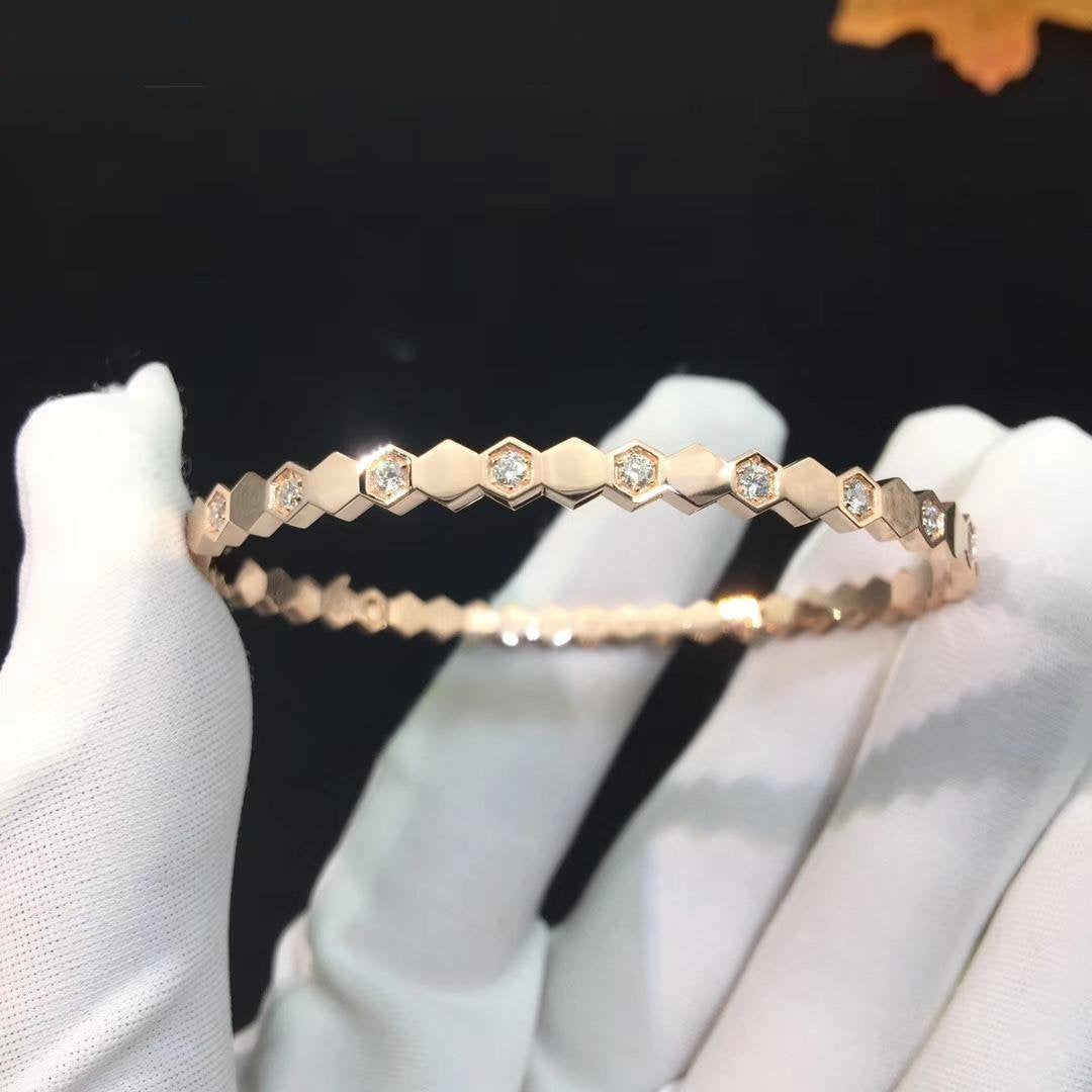 [moco jewelrys]BEE LOVE PINK GOLD DIAMOND BRACELET