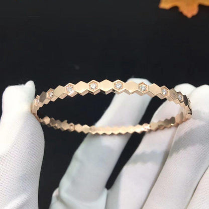 [moco jewelrys]BEE LOVE PINK GOLD DIAMOND BRACELET
