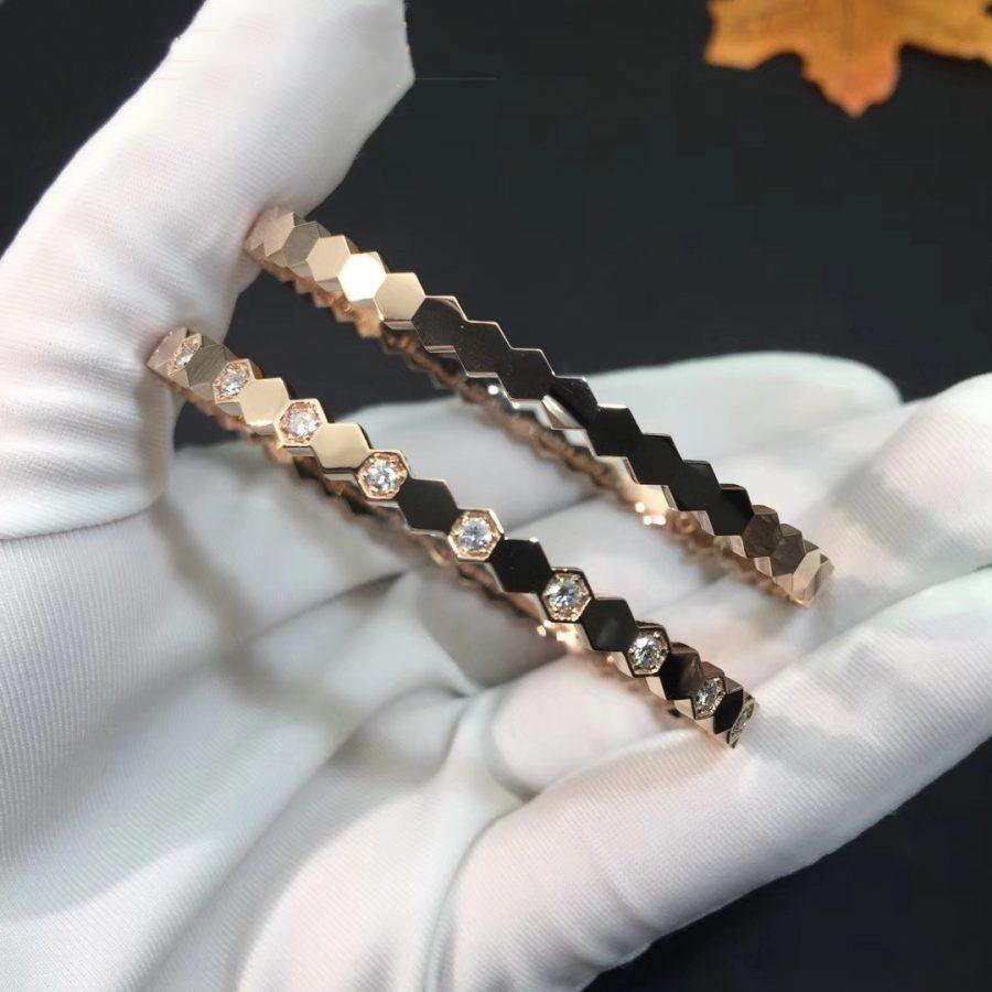 [moco jewelrys]BEE LOVE PINK GOLD DIAMOND BRACELET