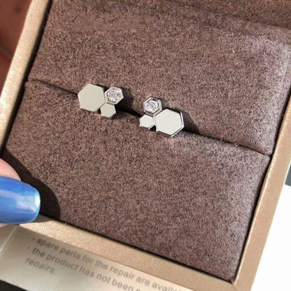 [moco jewelrys]BEE LOVE SILVER DIAMOND EARRINGS