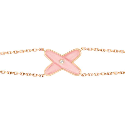 [moco jewelrys]JEUX BRACELET PINK MOP PINK GOLD 1 DIAMOND