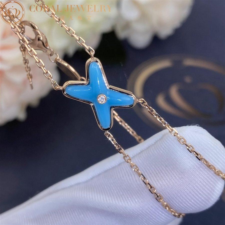 [moco jewelrys]JEUX BRACELET TURQUOISE PINK GOLD 1 DIAMOND