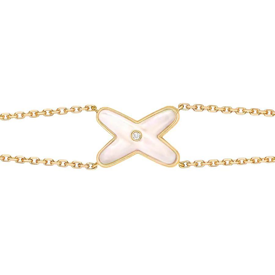 [moco jewelrys]JEUX BRACELET WHITE MOP GOLD 1 DIAMOND