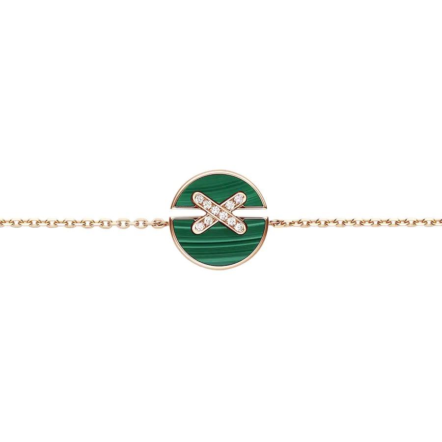 [moco jewelrys]JEUX DE BRACELET MALACHITE PINK GOLD DIAMONDS