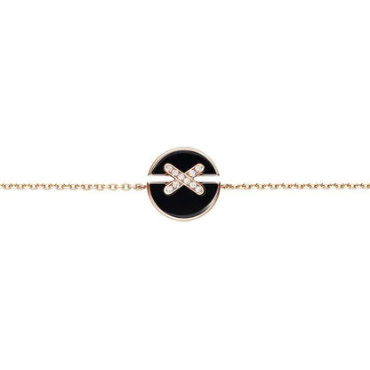 [moco jewelrys]JEUX DE BRACELET ONYX PINK GOLD DIAMOND