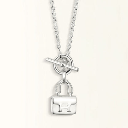 [moco jewelrys]POP H PEDANT SILVER NECKLACE