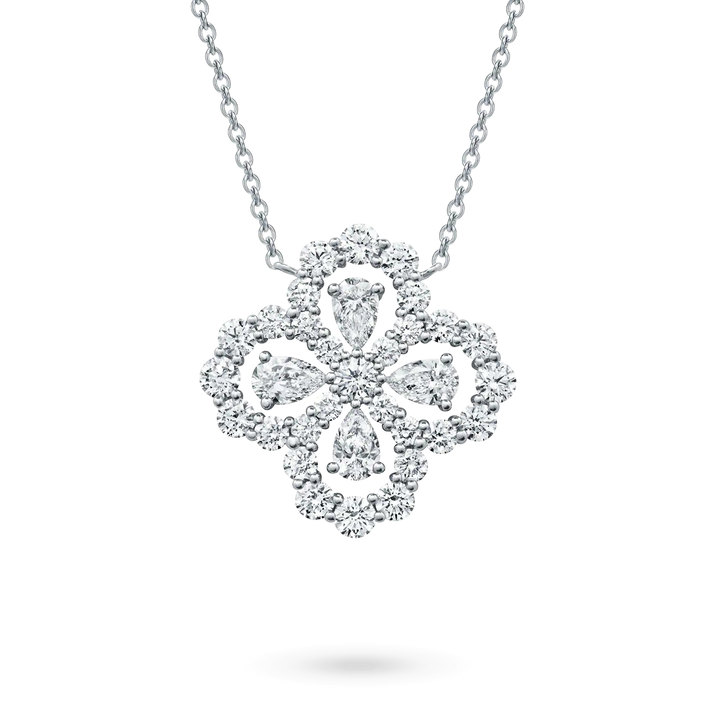 [moco jewelrys]LOOP NECKLACE FULL MOTIF DIAMOND 16MM MULTIPLE COLORS