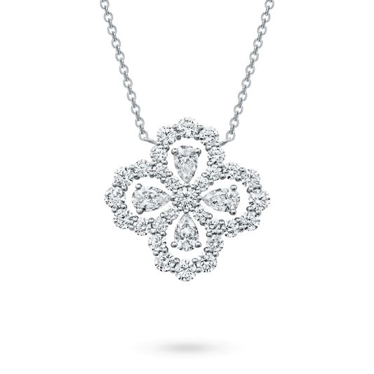 [moco jewelrys]LOOP NECKLACE FULL MOTIF DIAMOND 16MM MULTIPLE COLORS