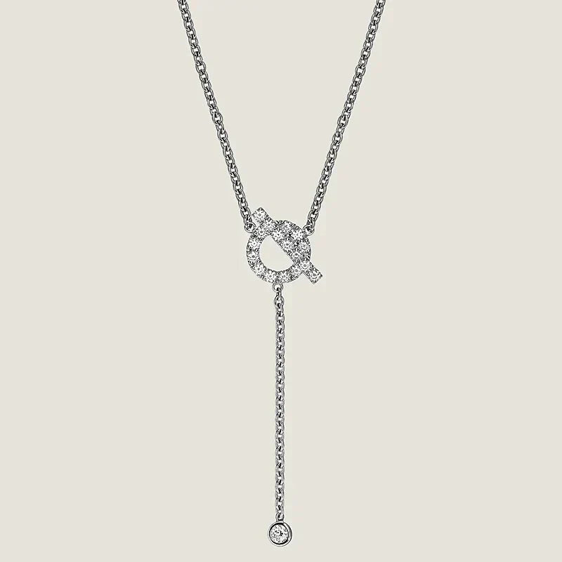 [moco jewelrys]FINESSE SILVER DIAMOND NECKLACE