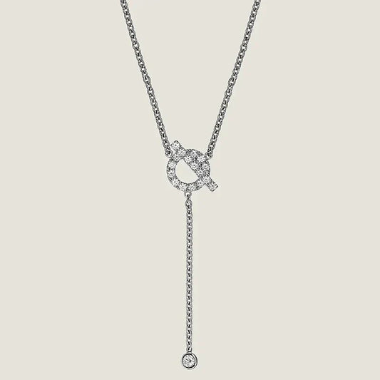 [moco jewelrys]FINESSE SILVER DIAMOND NECKLACE