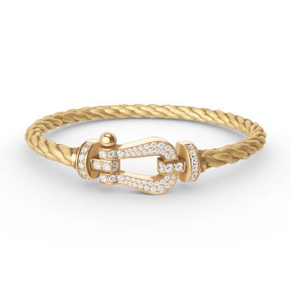 [moco jewelrys]FORCE LARGE HORSESHOE FULL DIAMOND BRACELET GOLD