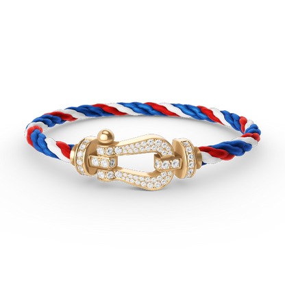 [moco jewelrys]FORCE LARGE HORSESHOE FULL DIAMOND BRACELET GOLD
