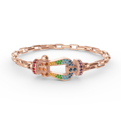 [moco jewelrys]FORCE LARGE HORSESHOE CLASP  METAL BRACELET