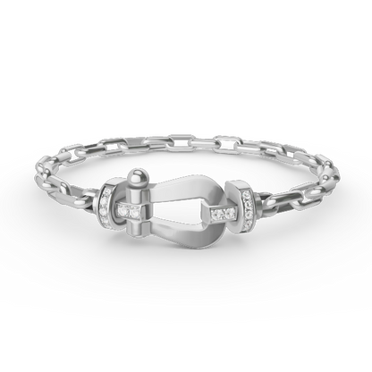 [moco jewelrys]FORCE LARGE HORSESHOE CLASP  METAL BRACELET