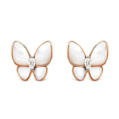 [moco jewelrys]BUTTERFLY MOP DIAMOND EARRINGS