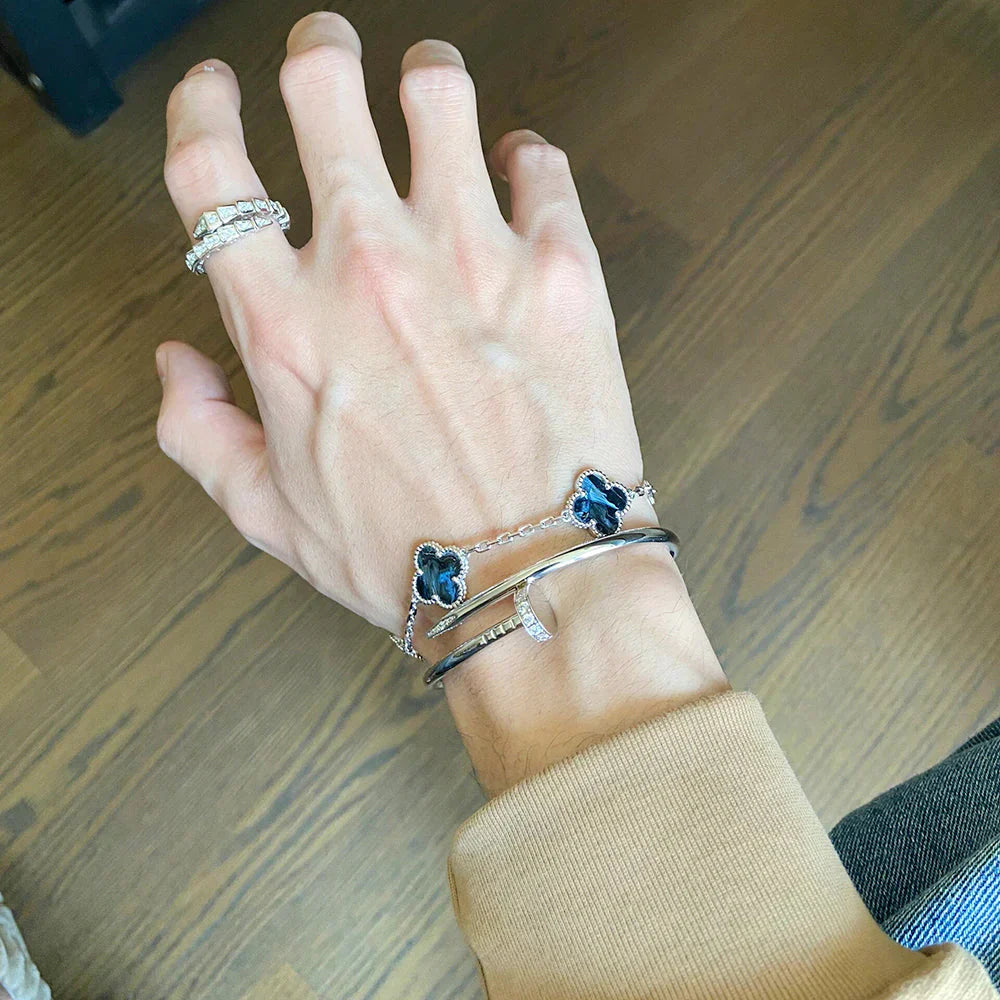 [Moco jewelrys]CLOVER 5 MOTIF PIETERSITE BRACELET COLLECTION