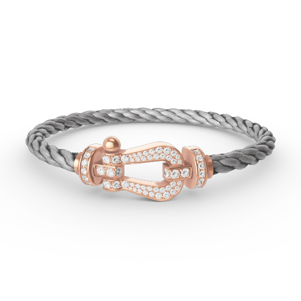 [moco jewelrys]FORCE LARGE HORSESHOE FULL DIAMOND BRACELET ROSE GOLD