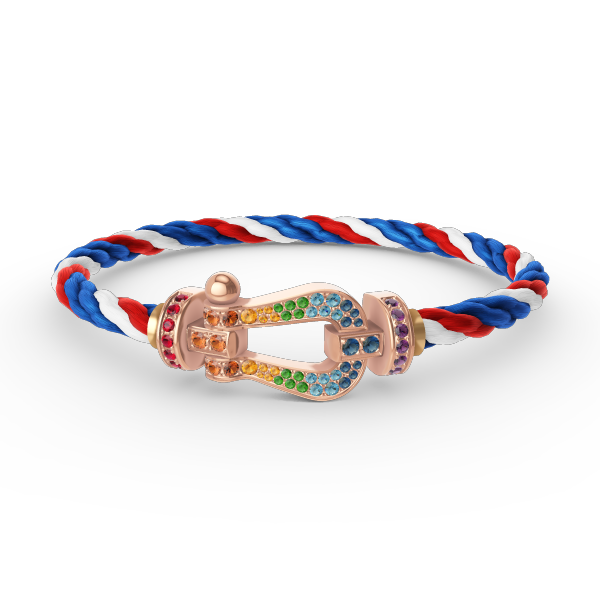 [moco jewelrys]FORCE LARGE HORSESHOE  COLORED DIAMOND BRACELET ROSE GOLD