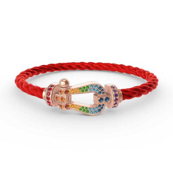 [moco jewelrys]FORCE LARGE HORSESHOE  COLORED DIAMOND BRACELET ROSE GOLD