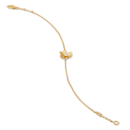 [moco jewelrys]FRIVOLE GOLD FLOWER PINK MALACHITE BRACELET