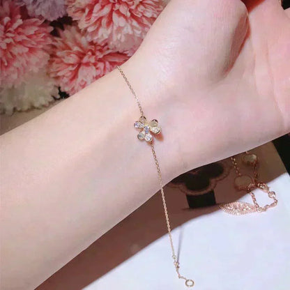 [moco jewelrys]FRIVOLE GOLD FLOWER DIAMOND BRACELET